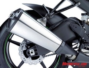 2008 kawasaki zx 10r preview motorcycle com, This all new titanium sleeved exhaust can is the final piece in an exhaust system that s been designed to reduce exhaust and noise emissions It also looks infinitely better than the system on the previous model