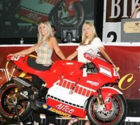 the 2006 monterey classic bike auction, Loris Capirossi s Ducati winner of 2005 Sepang Moto GP