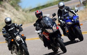 motorcycle com, Three bikes enter One bike leaves