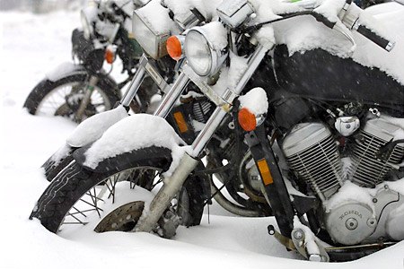 two wheeled winter blues, This is a perfect example of how NOT to winterize your motorcycle