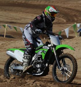 2011 kawasaki kx450f review first impressions motorcycle com, Soft touch down from a 50 foot jump