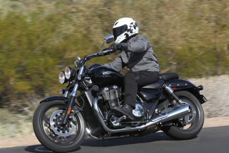 2011 triumph thunderbird storm review, A parallel Twin engine means the rider can sit closer to the front of the motorcycle Revised bar risers on the Storm also alter bar position slightly from the Thunderbird Overall it proved to be a comfortable combination