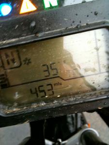 2010 bmw r1200gs and gs adventure review motorcycle com, At 36 F the GS s display will flash the current temp along with a cute lil snowflake in the upper left corner of the LCD Gee wonder what that means Image by author