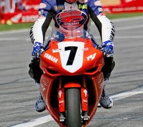 scott russell interview, Russell on a Yamaha the brand he rode to his last Daytona 200 victory attempt an AMA racing comeback