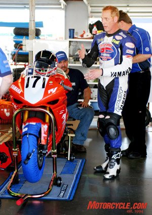 scott russell interview, Scott Russell and his Jamie James Productions crew struggled to work out handling and power issues to make their motorcycle competitive in the Superstock race