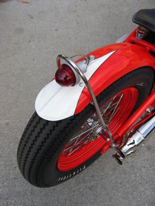 manufacturer seeing red world champ fourwheeler gets bobberized 42677, West Eagle fender rib and vintage taillight add nostalgic charm