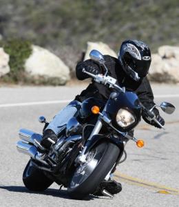 2009 suzuki boulevard m90 review first ride motorcycle com, Heavy cornering and peg dragging antics are common fare on the new M90 courtesy of its sharp handling and well balanced nature