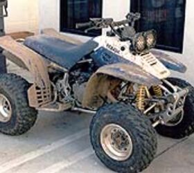 1997 yamaha warrior motorcycle com, Mud encrusted after a stint at the ranch