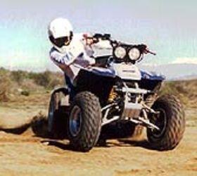 1997 yamaha warrior motorcycle com, Sliding on packed earth is easy