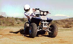 1997 yamaha warrior motorcycle com, Sliding on packed earth is easy