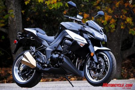2010 kawasaki z1000 review motorcycle com, The 2010 Kawasaki Z1000 packs a mega punch for a modest price 10 499 Available in this Metallic Spark Black version or the Pearl Stardust White of our test bike in the action shots both quite attractive