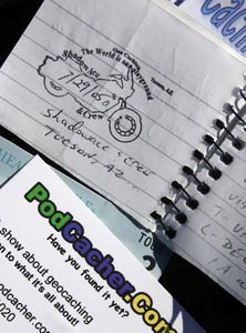 central cali touring, A typical logbook includes signatures presonal hand stamps and the occasional business card promoting either more cachers caches or geocaching related websites
