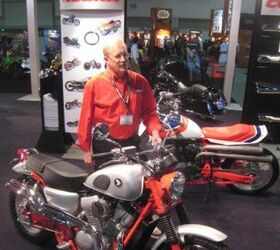 2011 indy dealer expo report, Cobra s Denny Berg showed off his scrambler and flat tracker creations built from Honda cruisers