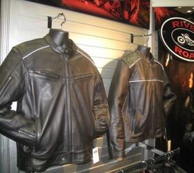 2011 indy dealer expo report, Cap River Road offers two jackets built with Cool Leather a chemical coating that blocks up to 80 of solar radiation so you can stay cool while in black retailing for 300