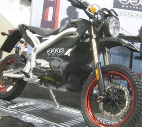 2011 indy dealer expo report, Zero Motorcycles delivered a host of updates to its four bike electric motorcycle lineup The motor in the DS shown here now drives the rear wheel by belt instead of a chain