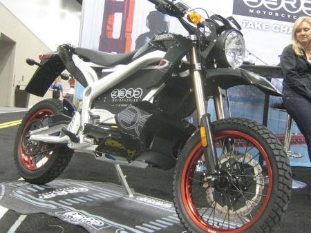 2011 indy dealer expo report, Zero Motorcycles delivered a host of updates to its four bike electric motorcycle lineup The motor in the DS shown here now drives the rear wheel by belt instead of a chain
