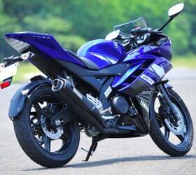 2012 yamaha yzf r15 review motorcycle com, Among the many changes for 2012 is an R6 inspired LED tail lamp