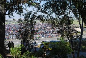 the road to jerez, The circuit s parking lot was filled with thousands of motorcycles