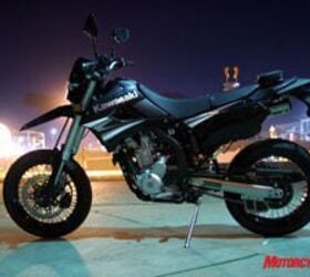 2009 kawasaki klx250sf review motorcycle com, I like to call it the Night Crawler