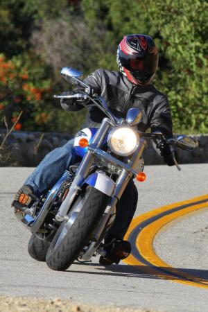 2012 triumph america review motorcycle com, The America has generous lean angle for a cruiser and its chassis performance allows for spirited rides on canyon roads