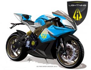 2012 lightning motorcycles exclusive first ride video motorcycle com, This rendering is what the production streetbike will look like The major difference being the fairing shape is sharper and more angular than the race fairings Otherwise note the frame and swingarm are identical to the racebike Photo courtesy Glynn Kerr
