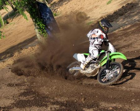 2012 kawasaki kx450f review first impressions motorcycle com, The KX F likes slam dancing not ballet It likes to turn with a fist full of throttle and the rear wheel spinning