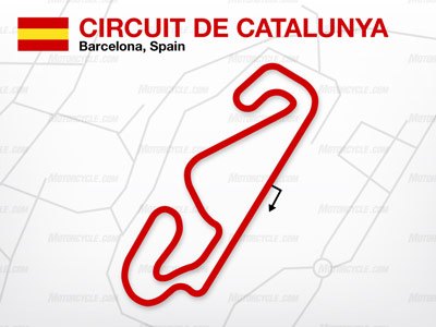 motogp 2009 catalunya preview, Because of the circuit s eight fast right turns and slower five left turns Bridgestone is supplying rear tires that are harder on the right and softer on the left
