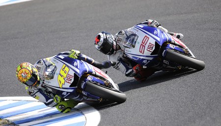 motogp 2009 motegi results, Valentino Rossi left and Jorge Lorenzo put Yamaha back at the top of the standings