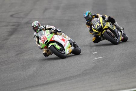 2011 motogp valencia results, Endings and beginnings Loris Capirossi with number 58 in honor of Marco Simoncelli competed in his final MotoGP race while Josh Hayes raced his first
