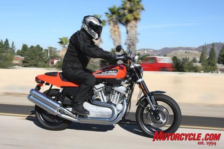 2009 harley davidson sportster xr1200 review motorcycle com, The XR1200 takes the naked sportbike in a distinctly Harley direction