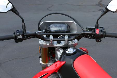 2013 honda crf250l review motorcycle com, A fully modernized instrument cluster is one of the many features that make the CRF appealing to a wide array of riders