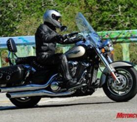 2009 kawasaki vulcan 1700 lt review motorcycle com, The Vulcan 1700 line is expanded with the Classic LT light tourer If the bags windshield and fancy paint don t get you maybe the extended warranty will
