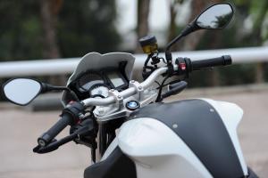 2011 bmw f800r review motorcycle com, High tech switchgear is part of the F800R s updated package