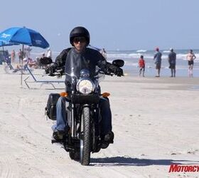 2009 victory vegas 8 ball review motorcycle com, Daytona s beach is smooth enough to roll down an 8 Ball