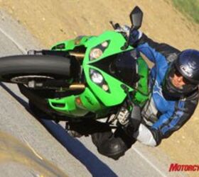 2009 kawasaki zx 6r review street test motorcycle com, The ZX 6R is at home on a twisty mountain road