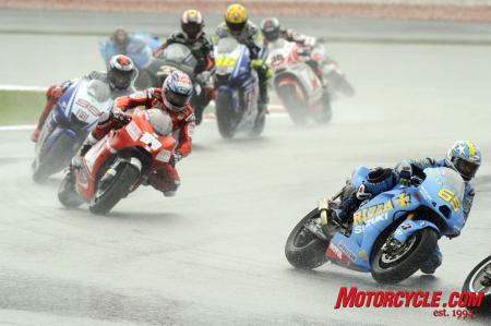 motogp 2009 sepang results, Wet track conditions at Sepang made things interesting