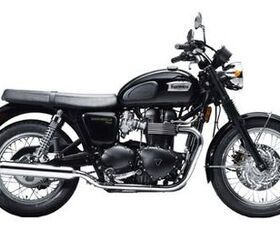 triumph to add seven models by 2012, The 2010 Triumph Bonneville Black comes equipped with spoke wheels