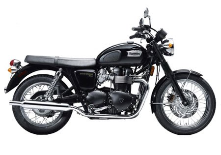 triumph to add seven models by 2012, The 2010 Triumph Bonneville Black comes equipped with spoke wheels