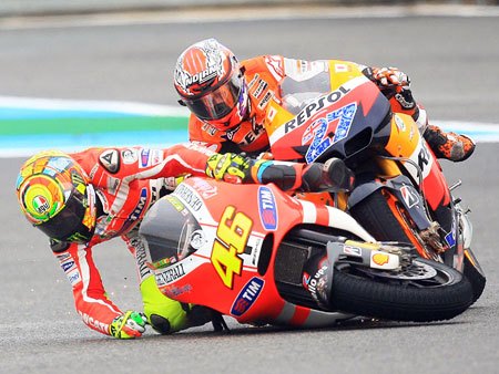 motogp to investigate rossi stoner crash, MotoGP officials are reviewing Valentino Rossi and Casey Stoner s crash at Jerez