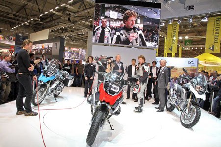 intermot 2012 cologne motorcycle show, The 2013 BMW R1200GS took center stage at Intermot