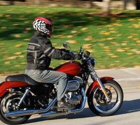 2012 harley davidson sportster superlow review motorcycle com, The SL s ergo layout is a little snug for most riders of average height yet it s comfortable enough for daily use If you stand taller than 6 feet the rider triangle might seem too cramped
