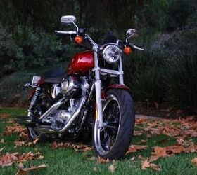 2012 harley davidson sportster superlow review motorcycle com, The 2012 SuperLow wraps up the heart of Harley Davidson motorcycles in a succinct affordable package