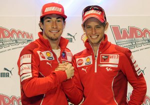 motorcycle com, With Nicky Hayden and Casey Stoner Ducati Marlboro will field the 2006 and 2008 MotoGP champions this season