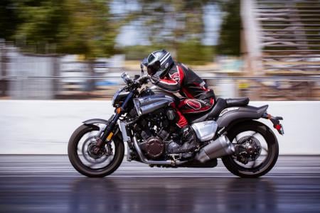 2012 star vmax review motorcycle com, At the dragstrip we posted a time of 10 16 at 136 10 mph corrected for temperature and air pressure to 9 81 at 140 9 mph