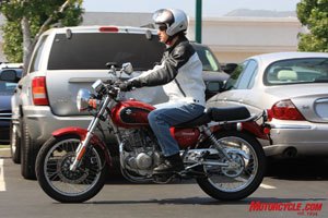 2009 suzuki tu250x review motorcycle com, Though the TU can hang at freeway speeds urban environments are its strong suit