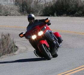 2013 honda gold wing f6b review motorcycle com, The F6B maintains the Gold Wing s interstate prowess but in a sleeker leaner package