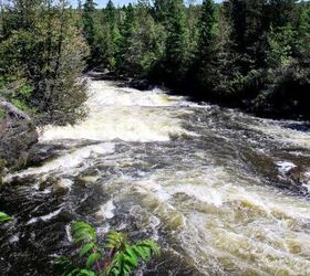 ottawa valley motorcycle adventure video, Rapids at Bonnechere Caves