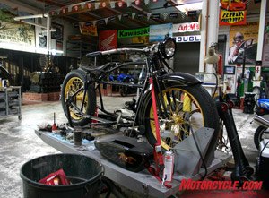 jay leno s garage, Another work in progress soon to be counted among the tens of dozens of restored and more importantly running bikes