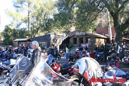 jay leno s garage, A staple of biking culture in SoCal and beyond the Rock Store is often packed to the brim with bikes of all types on most weekends