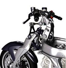 2005 bmw k 1200 s motorcycle com, Two automotive type bearings allow the front fork to move up and down as well as to twist for steering